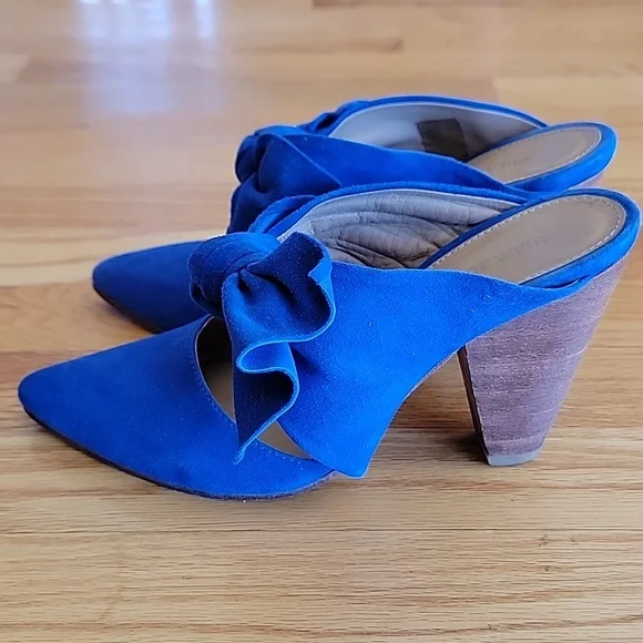 Ulla Johnson Royal Blue Heels with Bow Accent - Picture 5 of 16